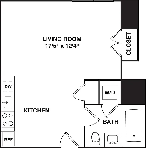 Floor plan Studio 10-12C