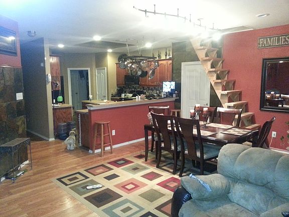 living room/dining/stairs