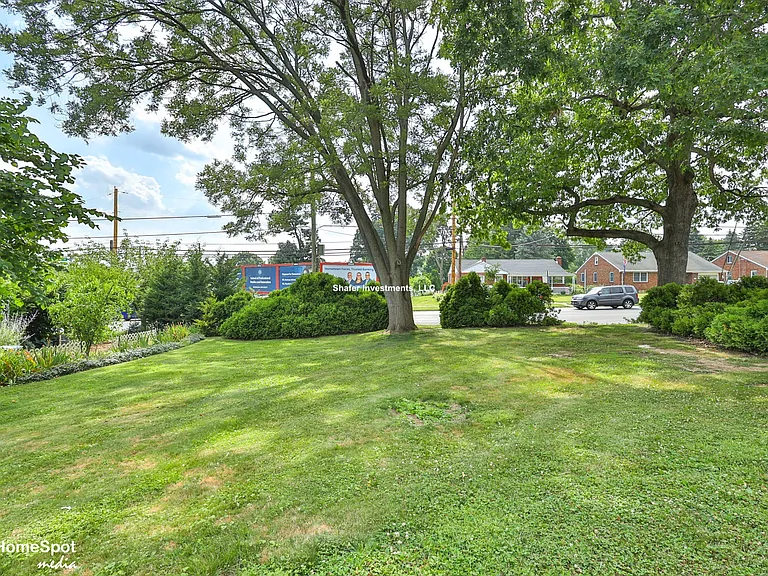 View of the yard facing west