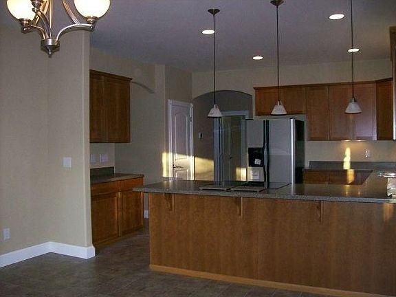 View from Sliding glass door of kitchen