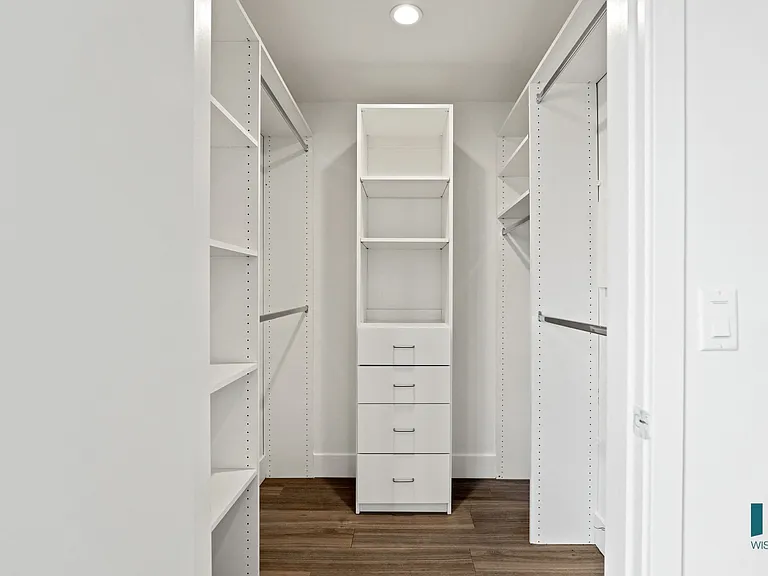 Walk-In Closet with Built-In Organizers