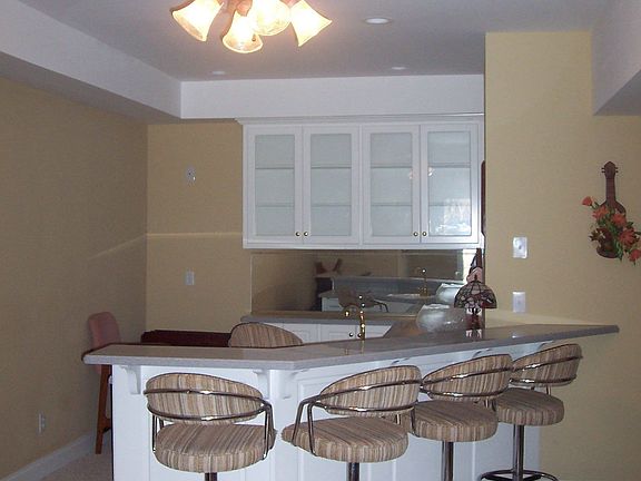 Wet bar in game room