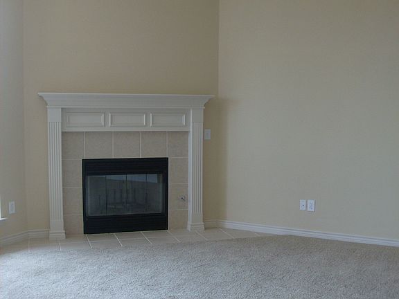 fireplace in living area