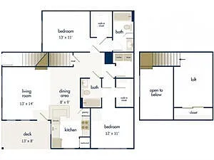 Floor plan The Nantasket with Loft