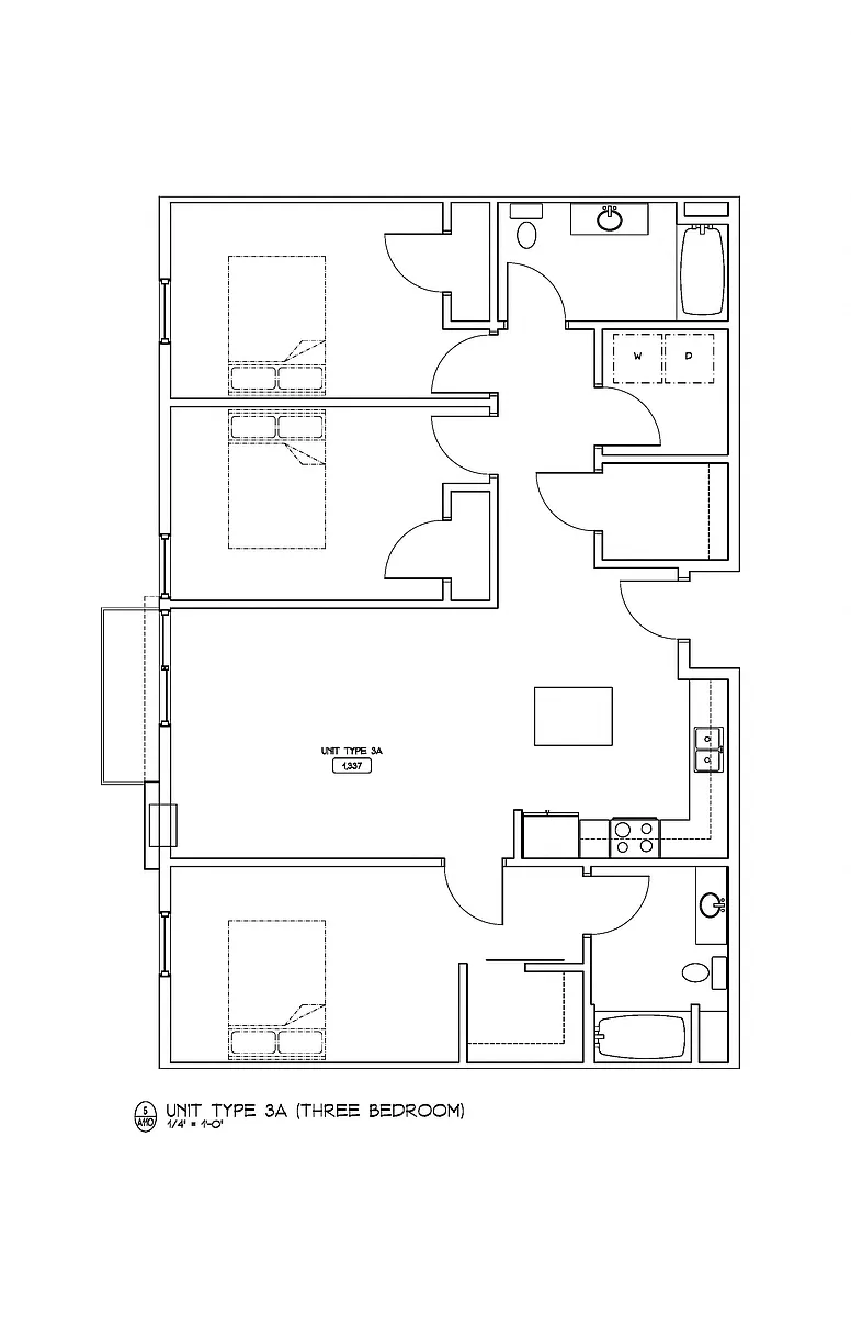 Floor plan 3B/2B