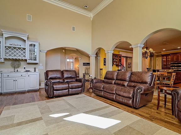 Living room with wet bar
