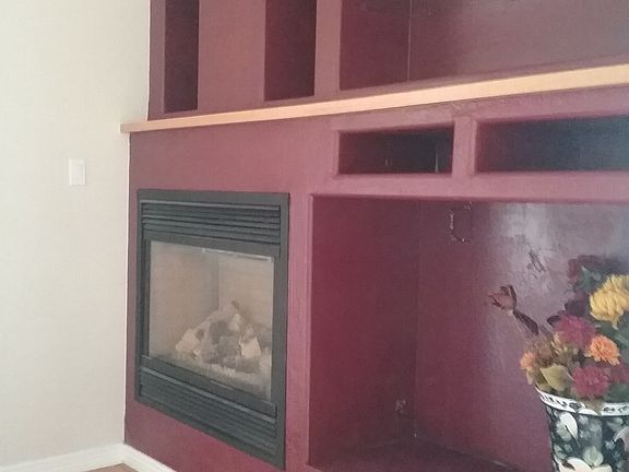 Gas fireplace heats home!