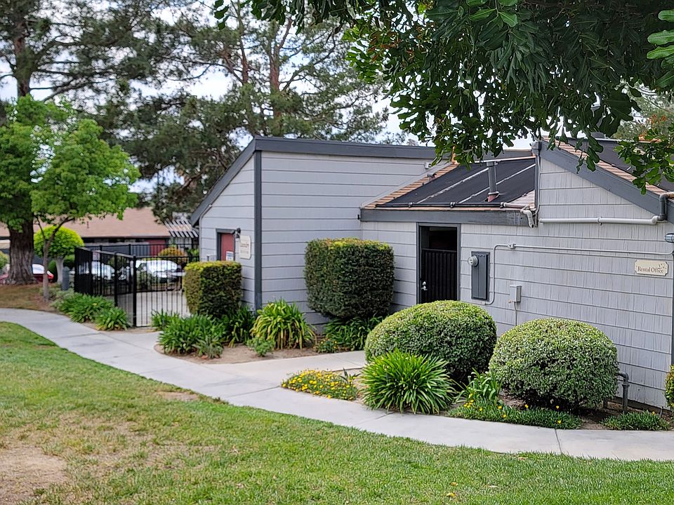 Walkway around the office and laundry room at Dove Ridge Apartments.