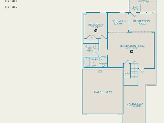 Leyton Floor Plan, Quick Move-in Home, Basement