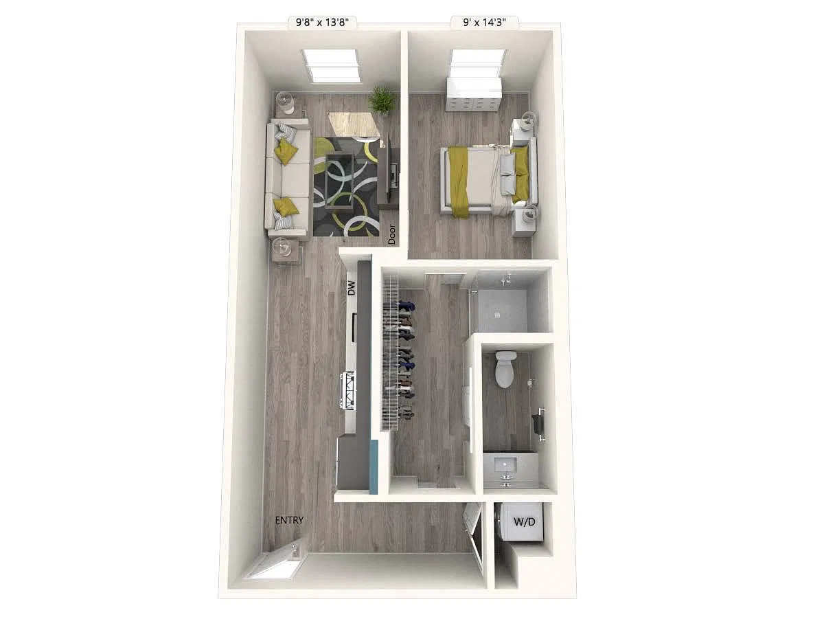 Floor plan AM3V-FinishII-691-701sf