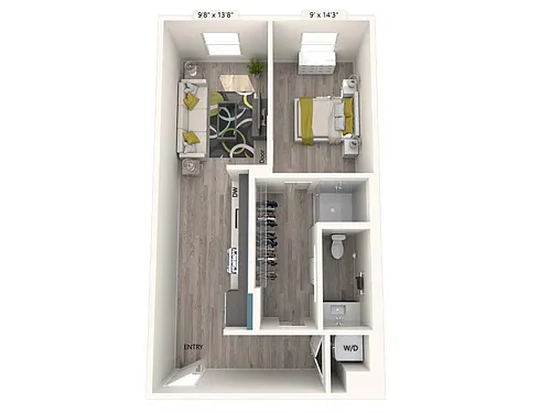 Floor plan AM3V-FinishII-691-701sf