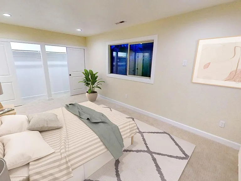 Master Bedroom 3. This Bedroom has an ensuite bathroom. This image shows a virtually furnished space. Bedrooms come unfurnished.