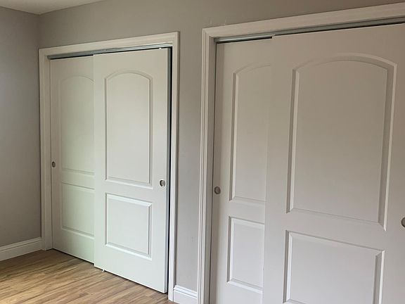 Large double closets in bedroom