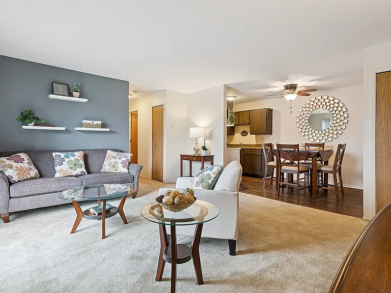 Living Room & Dining Area