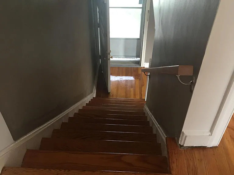 Stairs to the basement To the first floor
