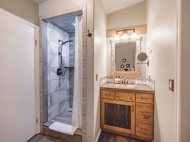 Master Bathroom stand in Shower