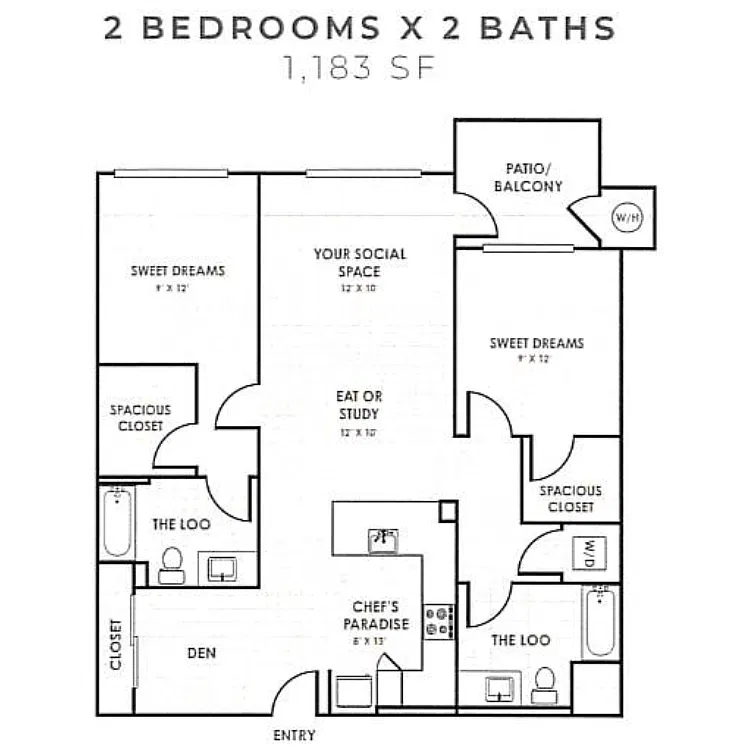 Floor plan Two Bedroom A