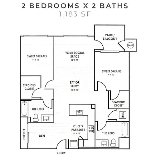 Floor plan Two Bedroom A