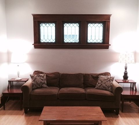 Refinished maple hardwood