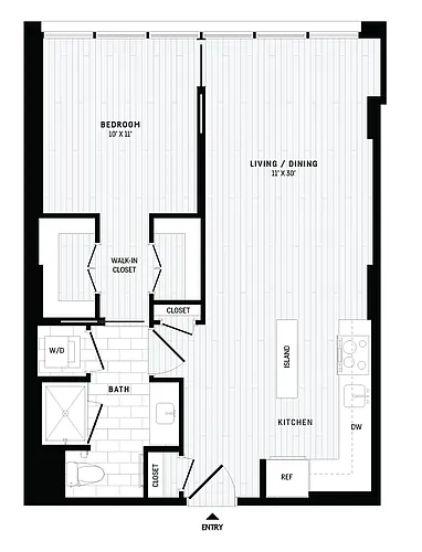 Floor plan 1 Bed/1 Bath-B5 IZ