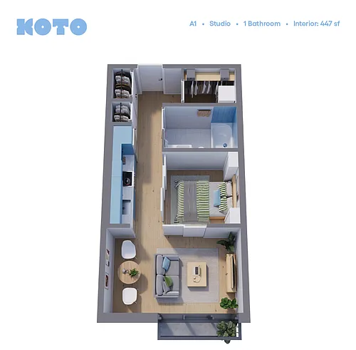 Floor plan Studio A1