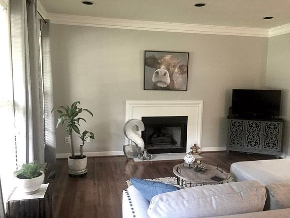 Living room with fireplace