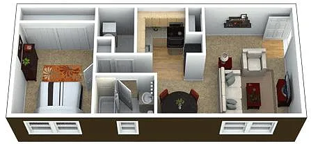 Floor plan 1 Bed 1 Bath