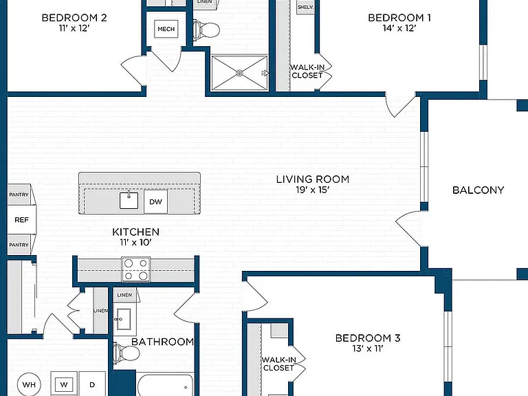 Floor Plan C2 | Echelon at Charlotte | Apartments in Charlotte, NC Floor Plan C2 | Echelon at Charlotte | Apartments in Charlotte, NC