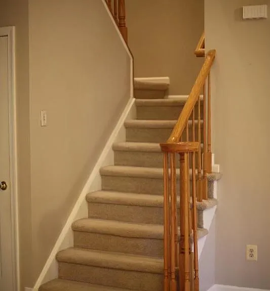 Staircase leads to the second floor