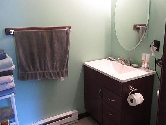 Another updated bathroom! This one is on the first floor off the kitchen.