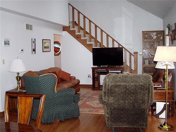 Living Room with Cathedral Ceiling