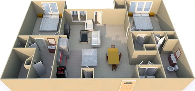 2 Bedroom Floor Plan 2 Bedroom Floor Plan
