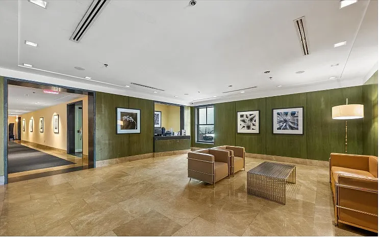 Lobby (main door to right) with 24-7 concierge services. - 910 M St NW