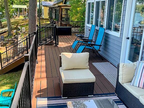 Lakeside deck