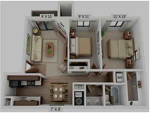 Floor plan Spruce Renovated