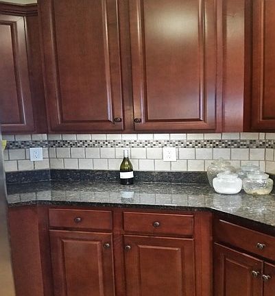 Granite and Tile Backsplash