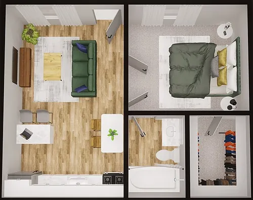 Floor plan AMC Reno 1X1