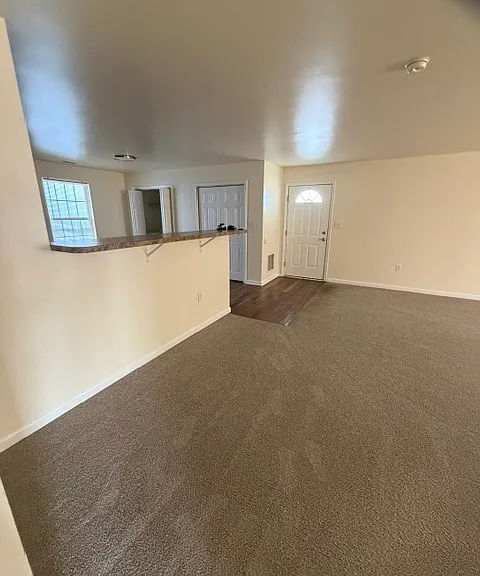 Breakfast bar into kitchen