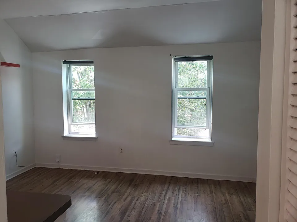 Front living area windows with vaulted ceiling