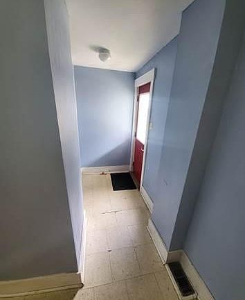 Side entry door, view from kitchen.