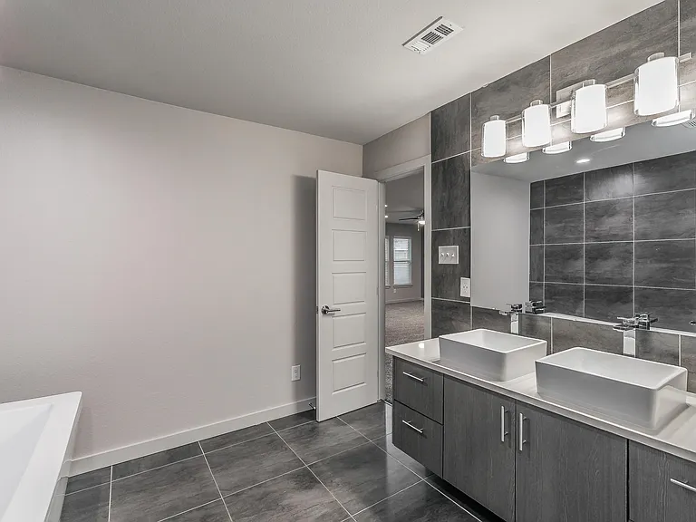 Elegant bathroom with updated fixtures and a clean, contemporary design.
