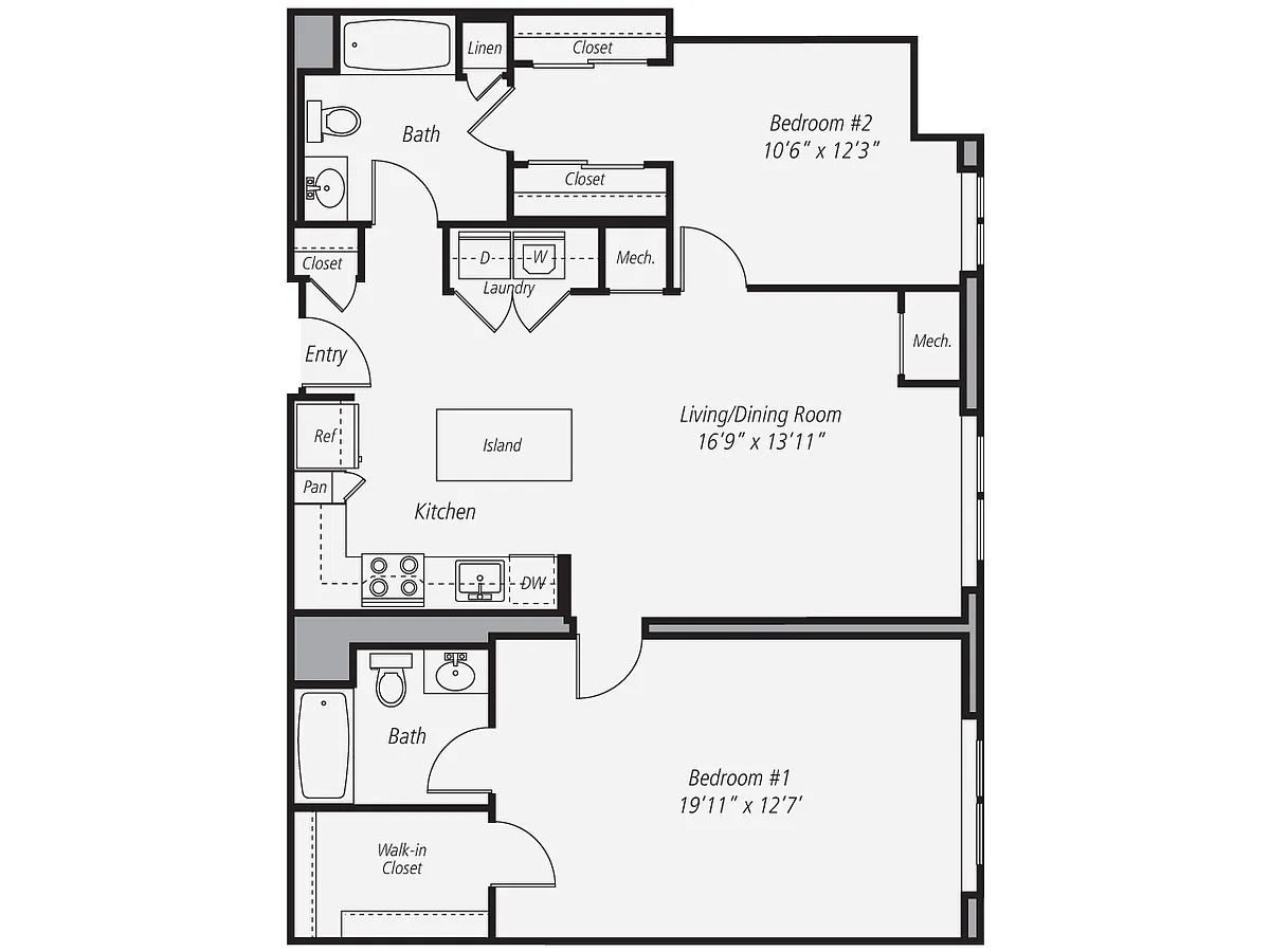 Floor plan B1P-1098