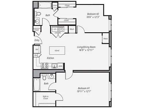 Floor plan B1P-1098
