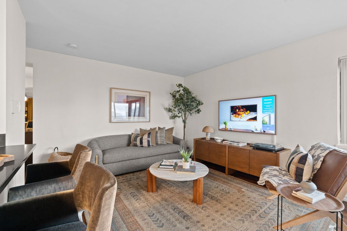 Spacious Living Room at Skye Apartments in Seattle, WA 98121
