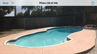 Swimming pool & Polaris cleaner.