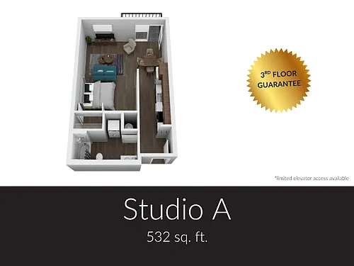 Floor plan Studio A