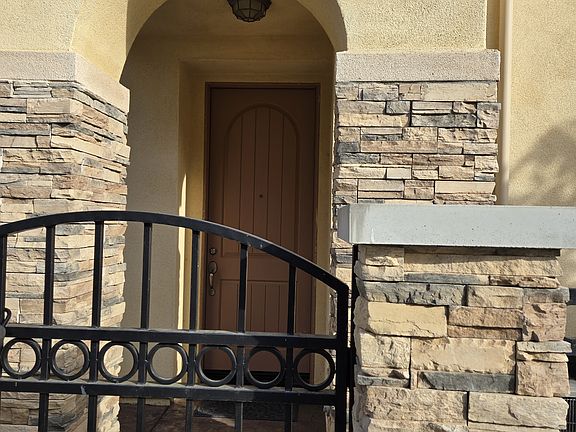 Gated courtyard entry