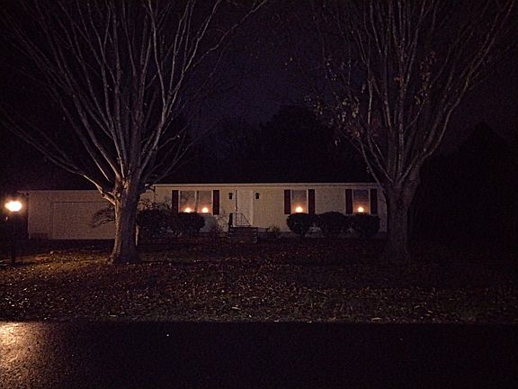 Front yard, fall evening