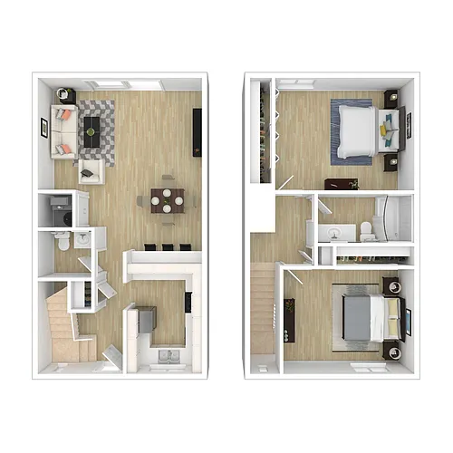 Floor plan 2X1.5 Townhouse