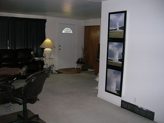 Looking from dining room to living room